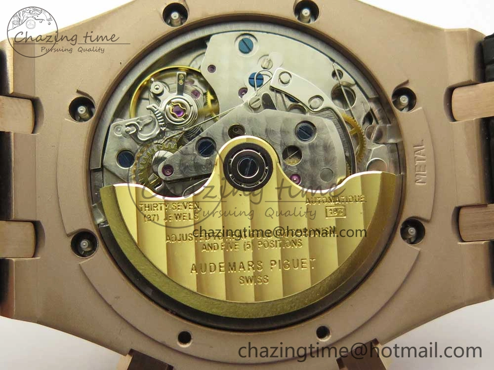 Royal Oak Chrono 26331ST RG OMF 1:1 Best Edition Blue Dial on Blue Leather Strap A7750(Free Rubber Strap)