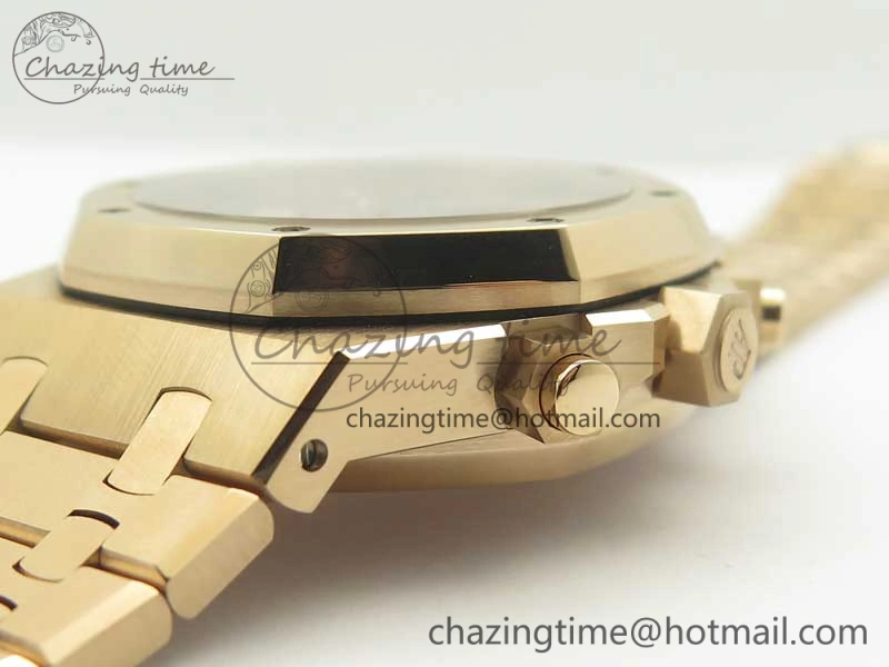 Royal Oak Chrono 26331ST RG OMF 1:1 Best Edition Blue Gold Dial on SS Bracelet A7750