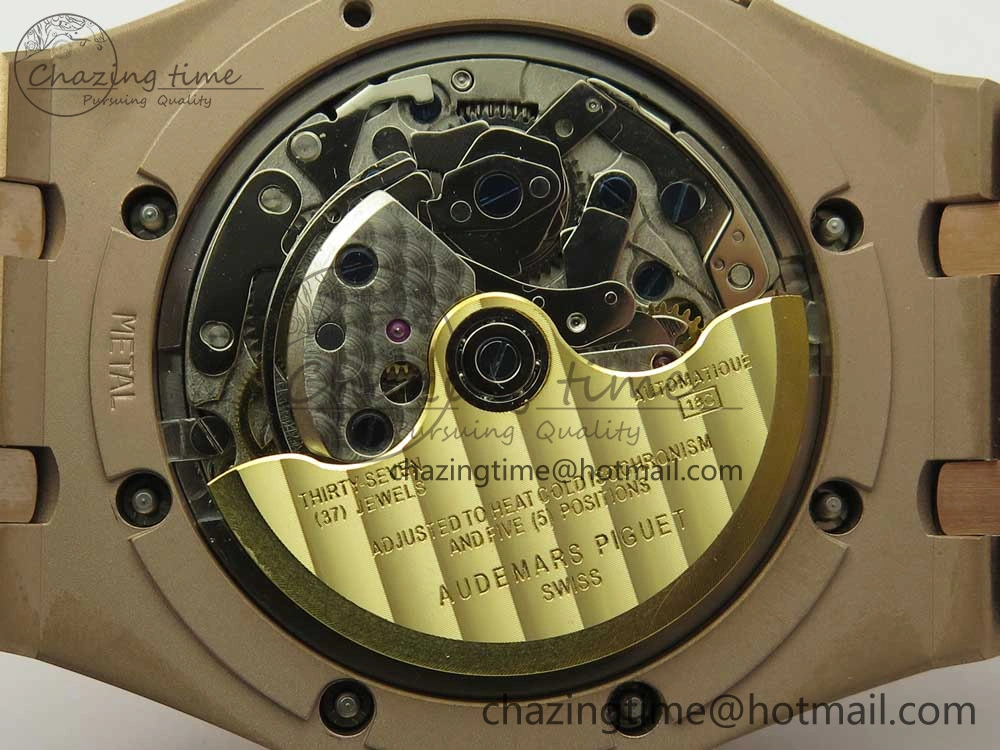 Royal Oak Chrono 26331ST RG OMF 1:1 Best Edition Brown Dial on Brown Leather Strap A7750(Free Rubber Strap)