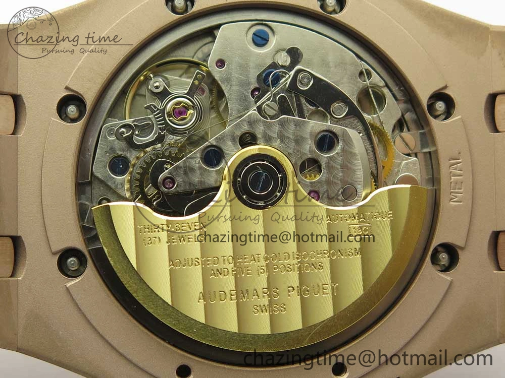 Royal Oak Chrono 26331ST RG OMF 1:1 Best Edition Brown Dial on Brown Leather Strap A7750(Free Rubber Strap)