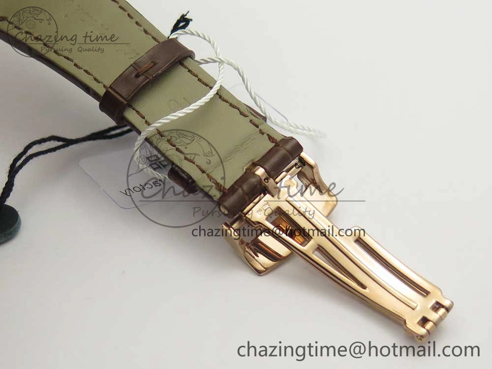 Royal Oak Chrono 26331ST RG OMF 1:1 Best Edition Brown Dial on Brown Leather Strap A7750(Free Rubber Strap)