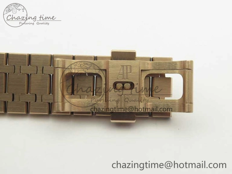 Royal Oak Chrono 26331ST RG OMF 1:1 Best Edition Brown Gold Dial on SS Bracelet A7750