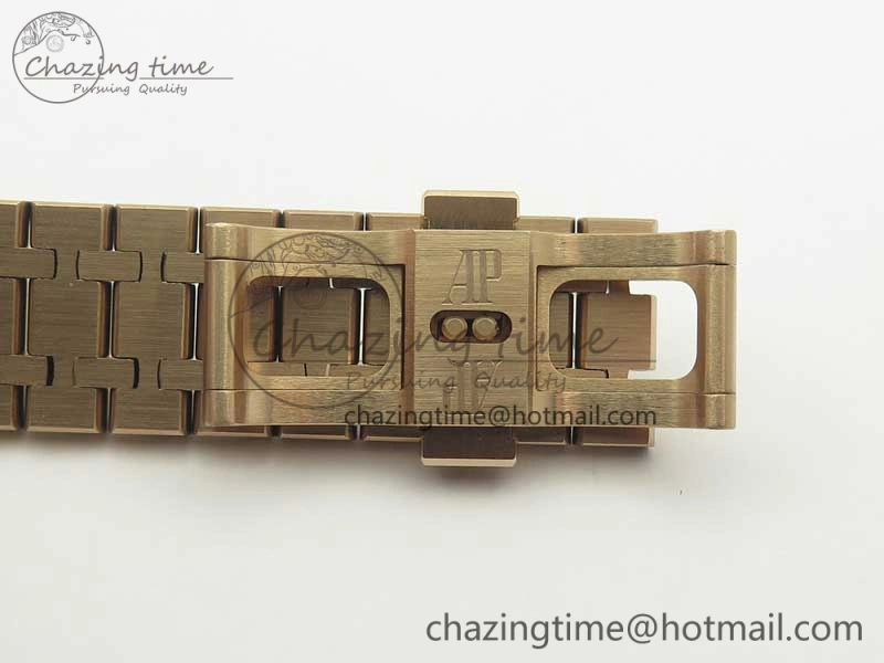 Royal Oak Chrono 26331ST RG OMF 1:1 Best Edition Brown Gold Dial on SS Bracelet A7750