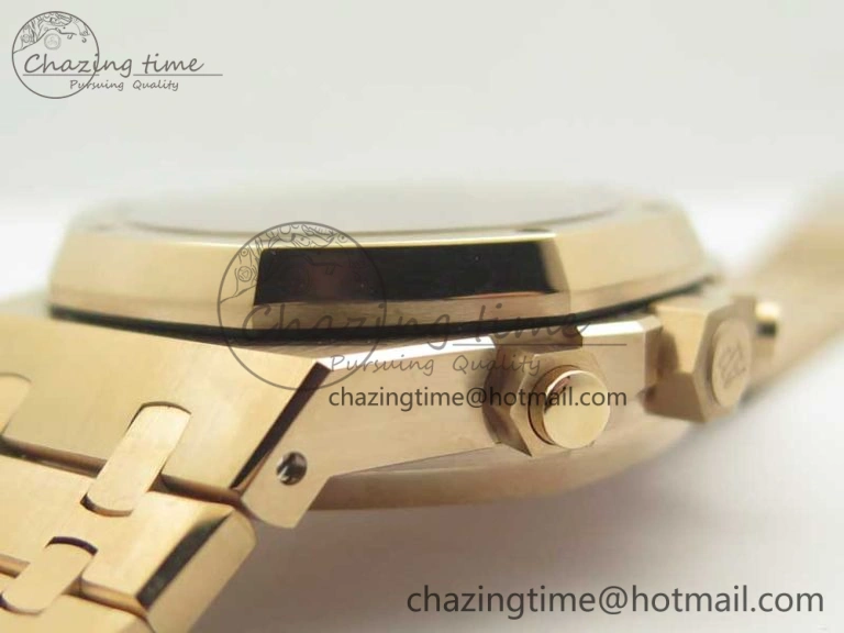 Royal Oak Chrono 26331ST RG OMF 1:1 Best Edition Brown Gold Dial on SS Bracelet A7750