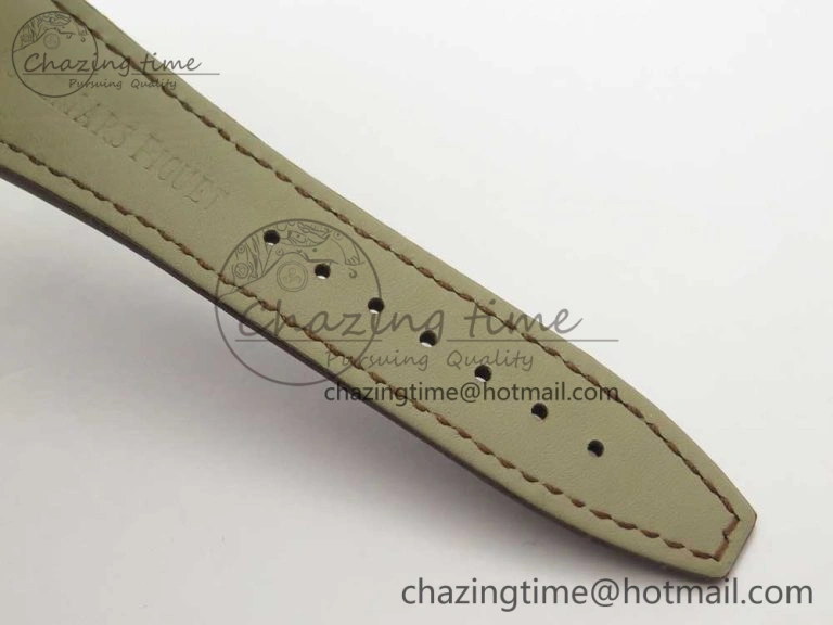 Royal Oak Chrono 26331ST RG OMF 1:1 Best Edition White dial on Brown Leather Strap A7750(Free Rubber Strap)