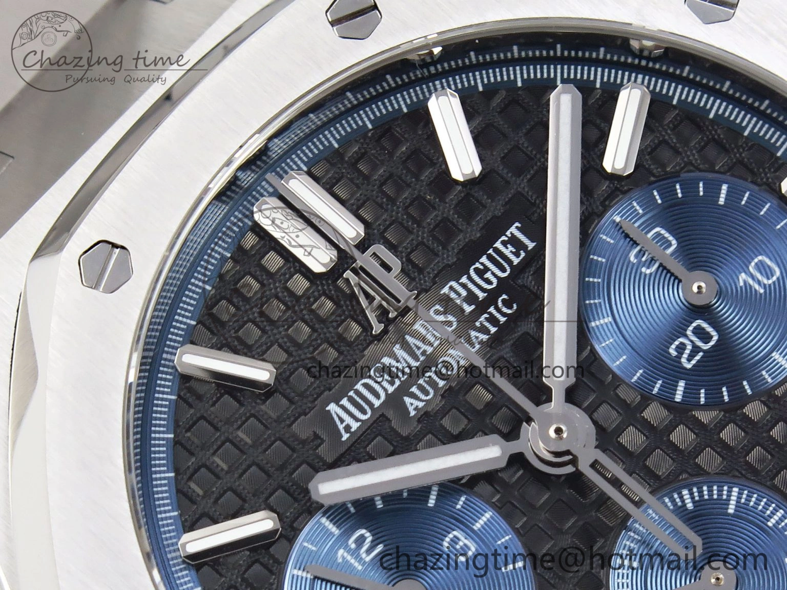 Royal Oak Chrono 26331ST SS IPF 1:1 Best Edition Black Dial Blue Subdial on SS Bracelet A7750