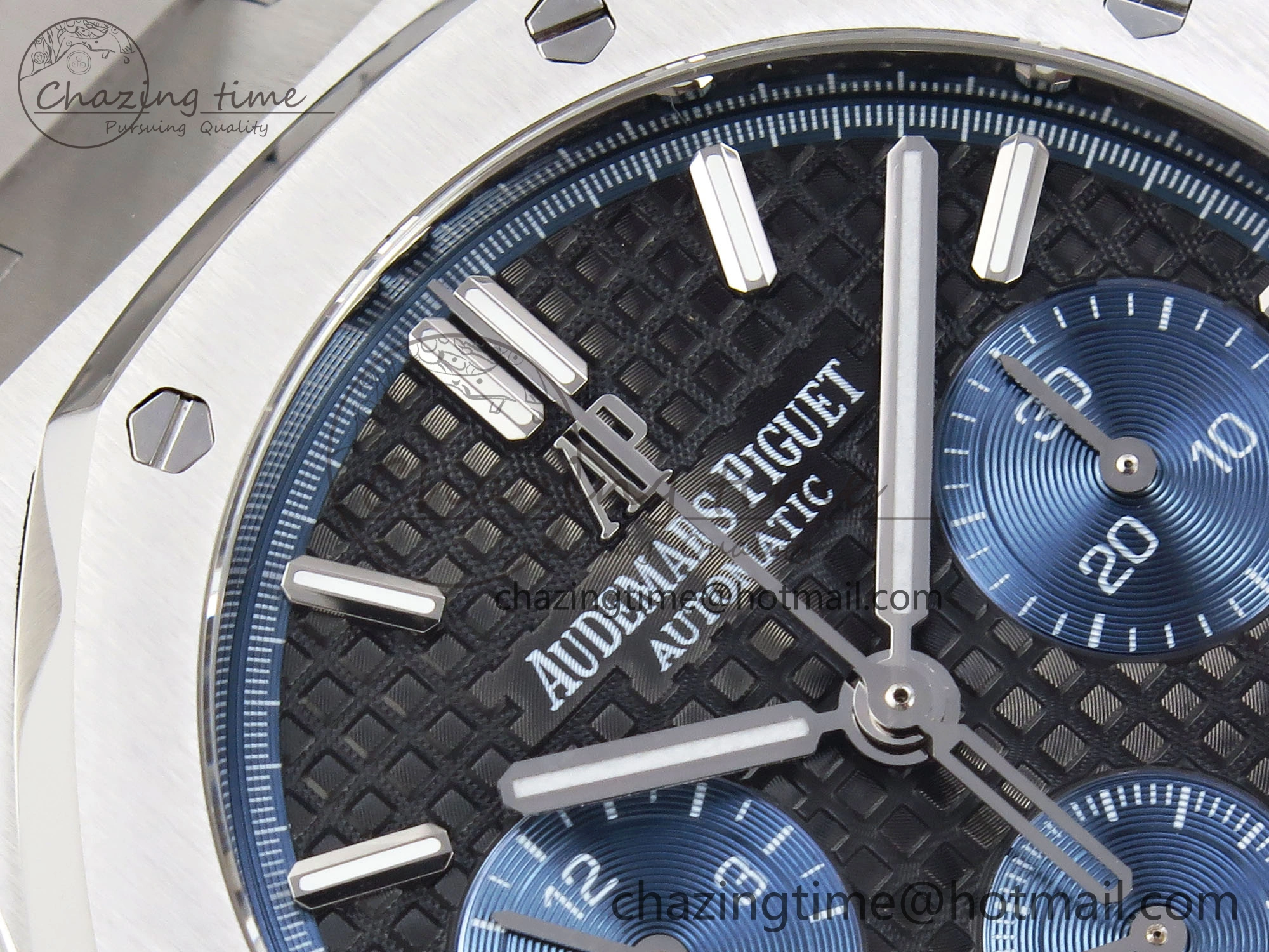 Royal Oak Chrono 26331ST SS IPF 1:1 Best Edition Black Dial Blue Subdial on SS Bracelet A7750