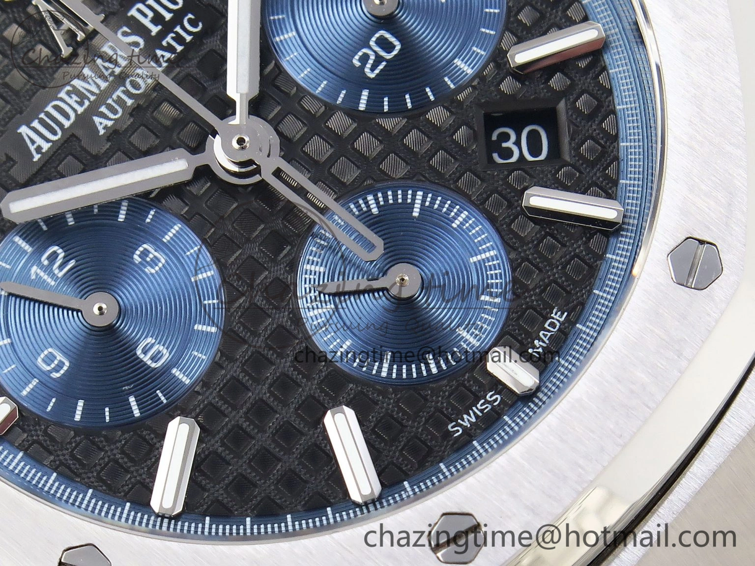 Royal Oak Chrono 26331ST SS IPF 1:1 Best Edition Black Dial Blue Subdial on SS Bracelet A7750