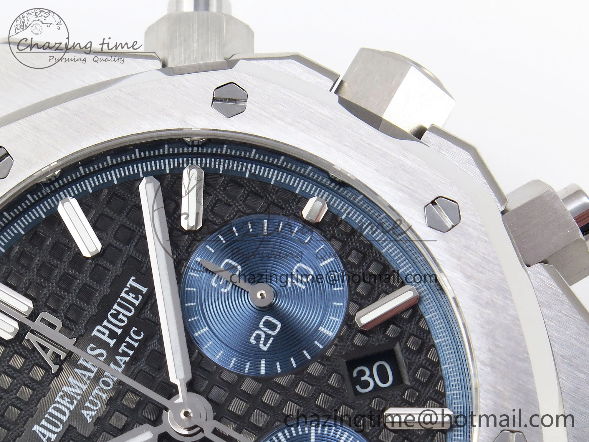 Royal Oak Chrono 26331ST SS IPF 1:1 Best Edition Black Dial Blue Subdial on SS Bracelet A7750