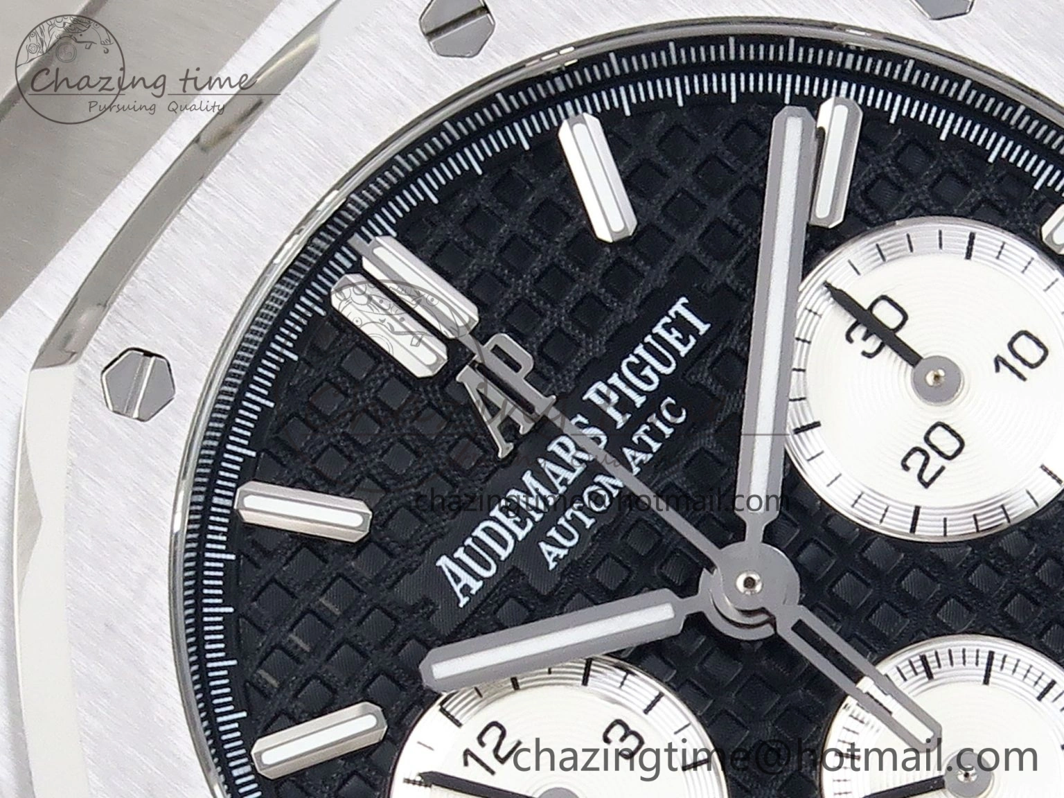 Royal Oak Chrono 26331ST SS IPF 1:1 Best Edition Black Dial White Subdial on SS Bracelet A7750