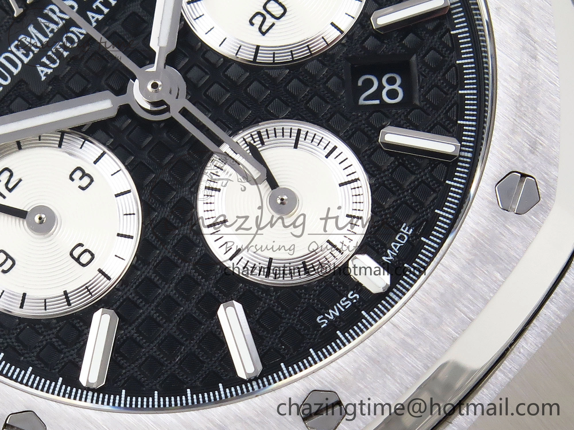 Royal Oak Chrono 26331ST SS IPF 1:1 Best Edition Black Dial White Subdial on SS Bracelet A7750