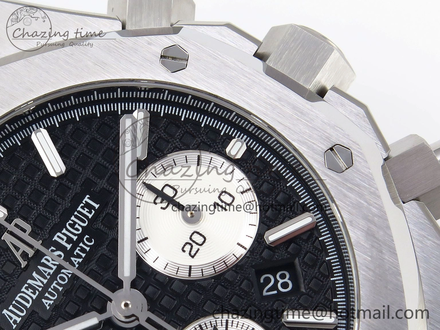 Royal Oak Chrono 26331ST SS IPF 1:1 Best Edition Black Dial White Subdial on SS Bracelet A7750