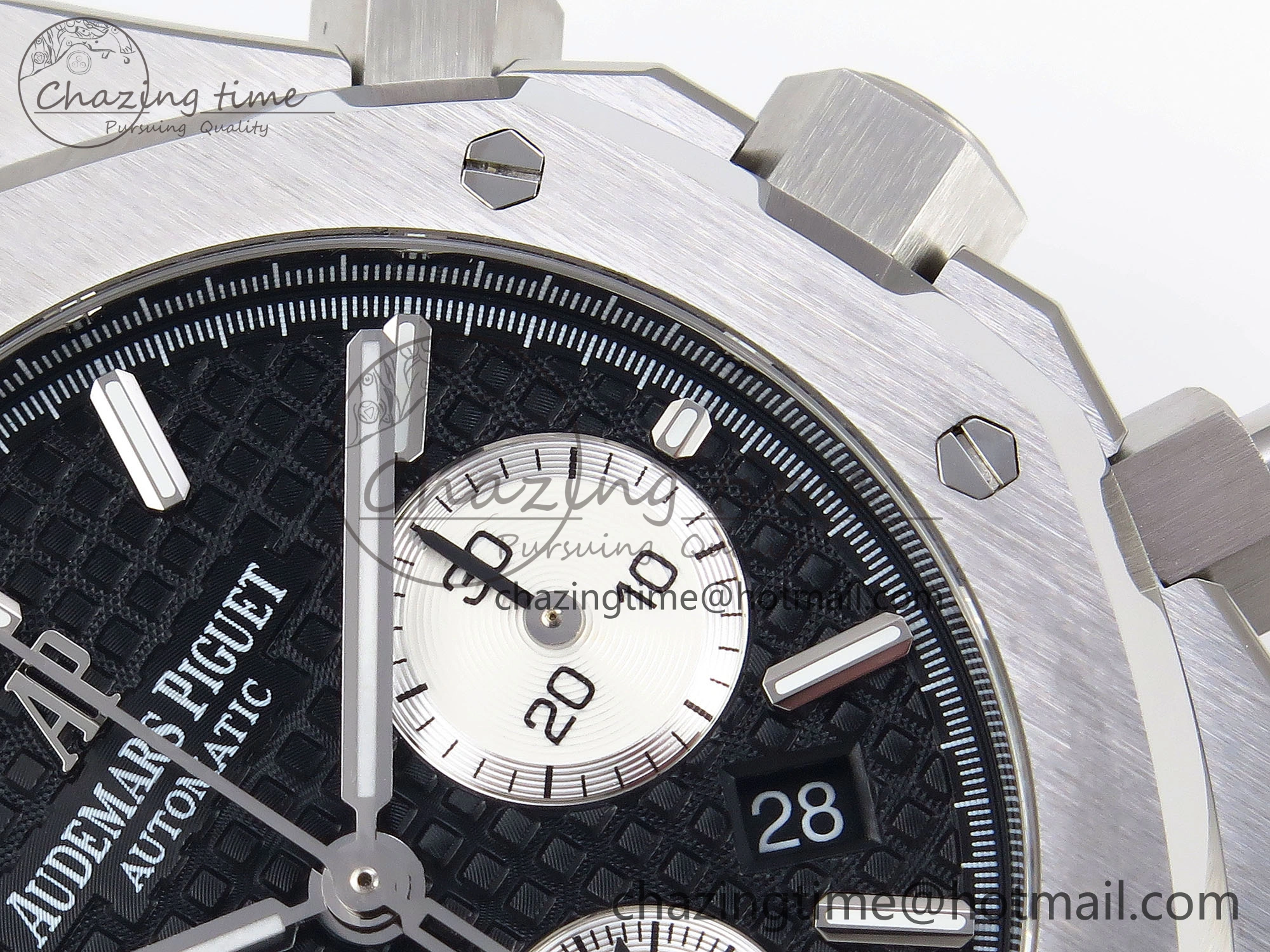 Royal Oak Chrono 26331ST SS IPF 1:1 Best Edition Black Dial White Subdial on SS Bracelet A7750