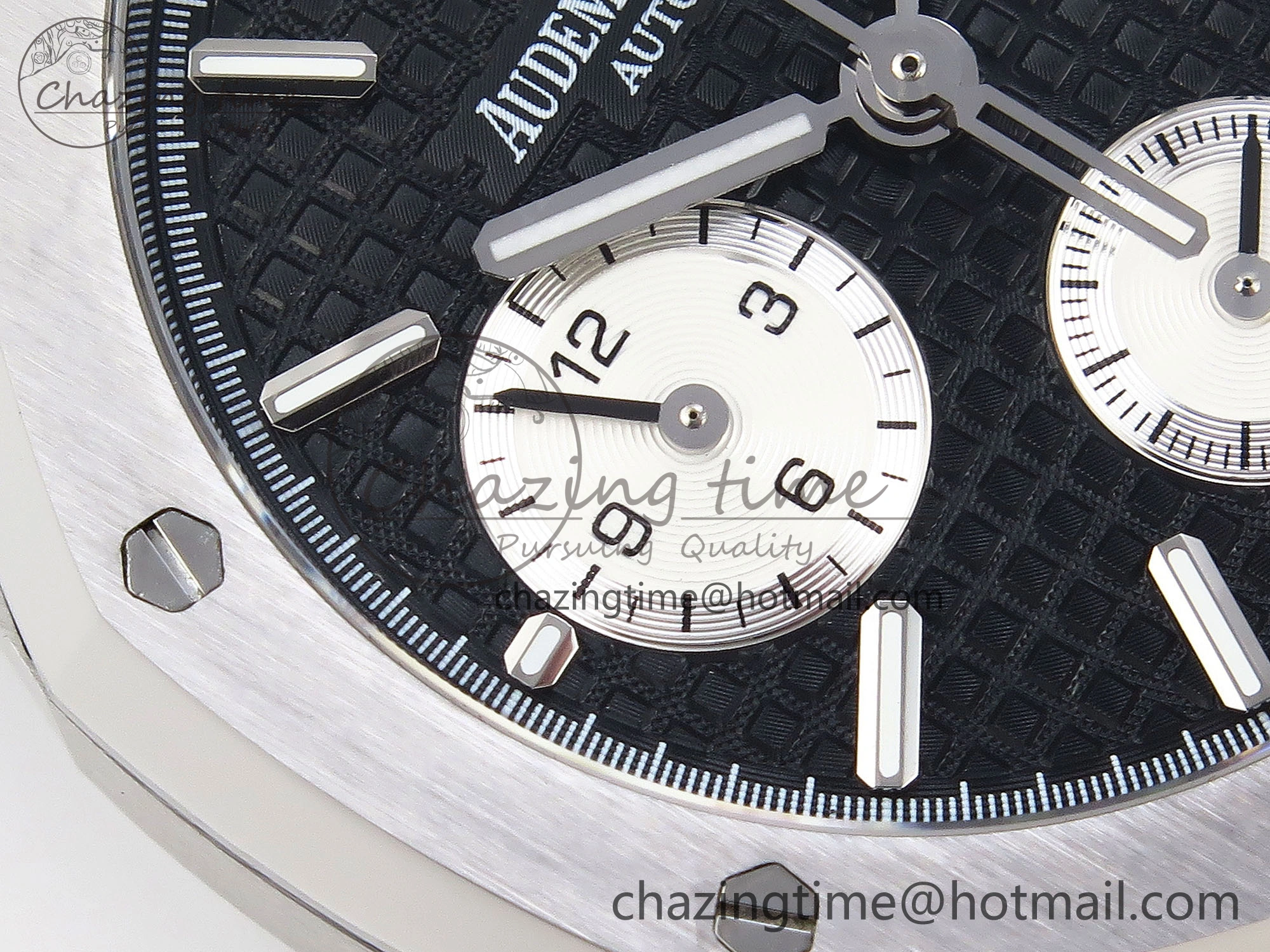 Royal Oak Chrono 26331ST SS IPF 1:1 Best Edition Black Dial White Subdial on SS Bracelet A7750
