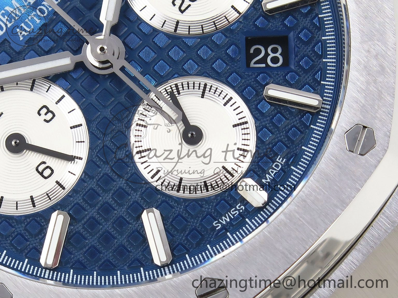 Royal Oak Chrono 26331ST SS IPF 1:1 Best Edition Blue Dial White Subdial on SS Bracelet A7750