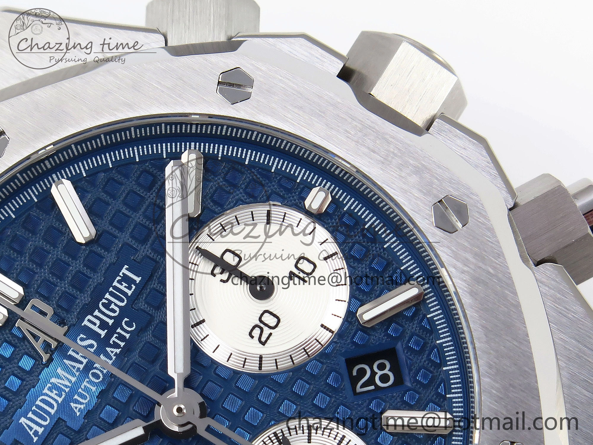 Royal Oak Chrono 26331ST SS IPF 1:1 Best Edition Blue Dial White Subdial on SS Bracelet A7750