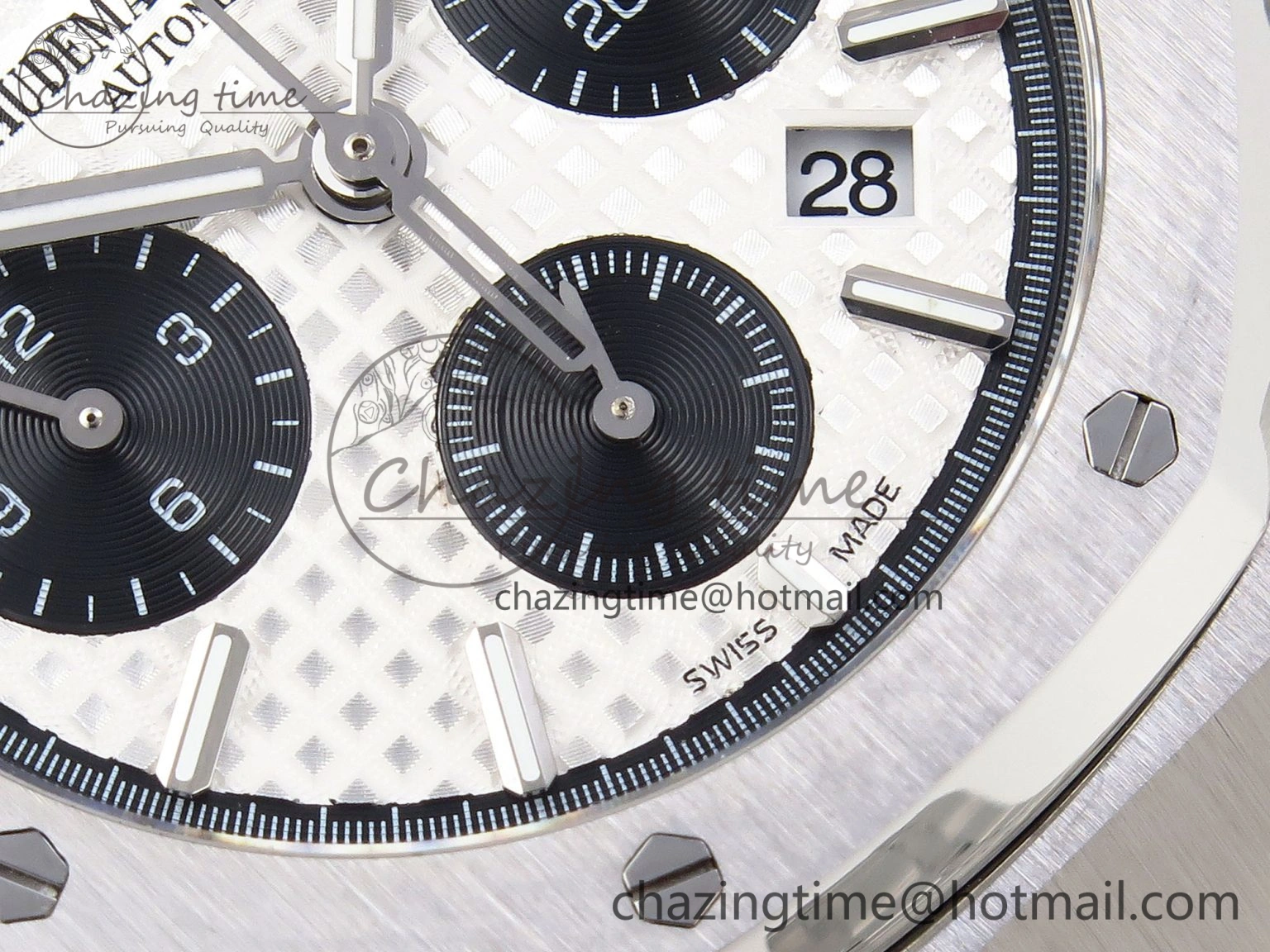 Royal Oak Chrono 26331ST SS IPF 1:1 Best Edition White Dial Black Subdial on SS Bracelet A7750