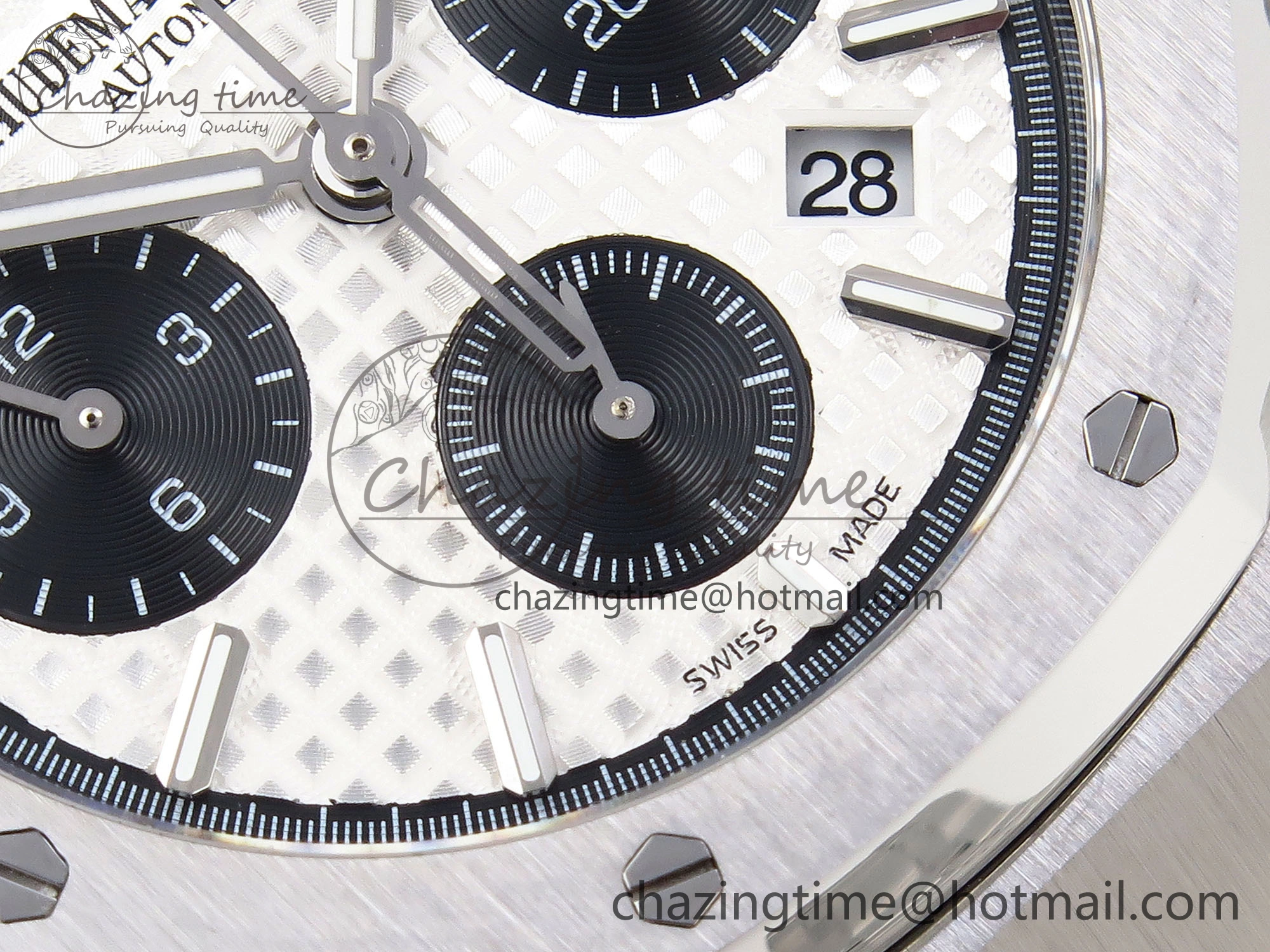 Royal Oak Chrono 26331ST SS IPF 1:1 Best Edition White Dial Black Subdial on SS Bracelet A7750