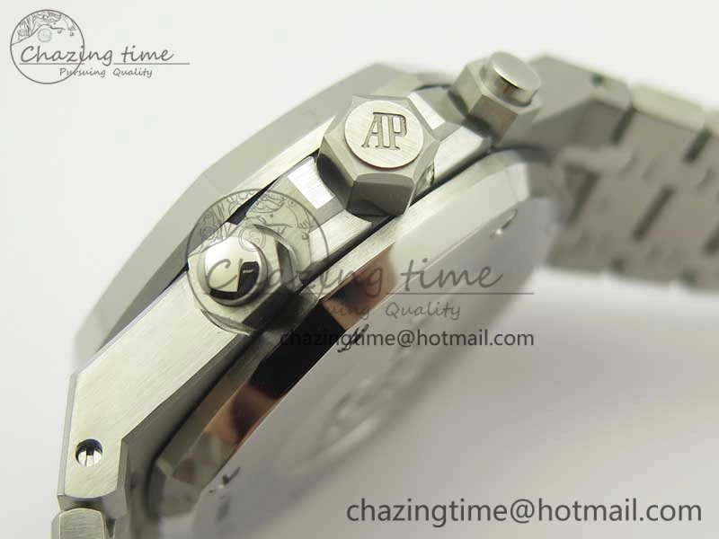 Royal Oak Chrono 26331ST SS OMF 1:1 Best Edition Black White Dial on SS Bracelet A7750