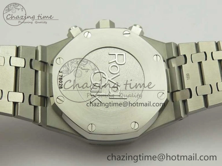 Royal Oak Chrono 26331ST SS OMF 1:1 Best Edition Black White Dial on SS Bracelet A7750