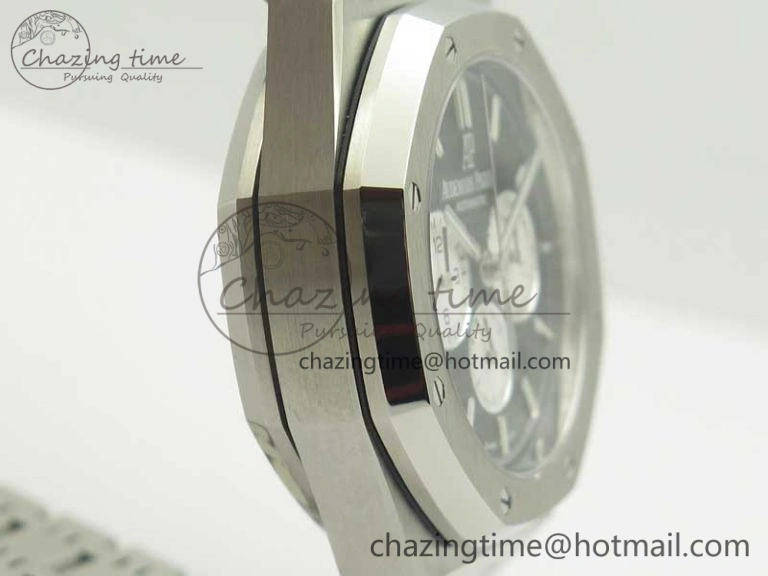 Royal Oak Chrono 26331ST SS OMF 1:1 Best Edition Black White Dial on SS Bracelet A7750