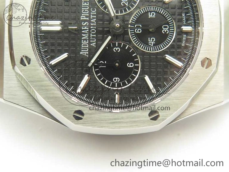 Royal Oak Chrono 26331ST SS OMF 1:1 Best Edition Black White Dial on SS Bracelet A7750
