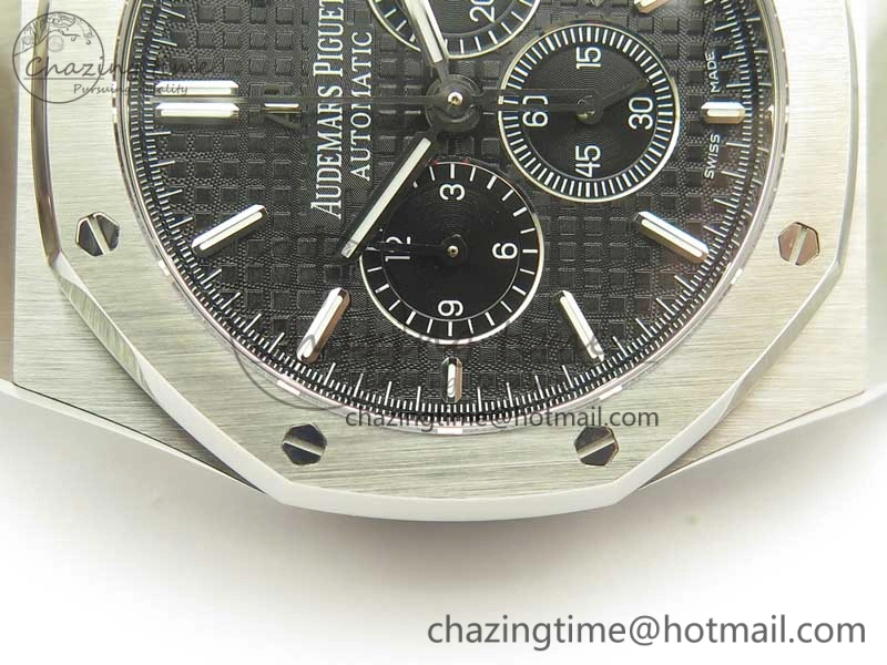Royal Oak Chrono 26331ST SS OMF 1:1 Best Edition Black White Dial on SS Bracelet A7750