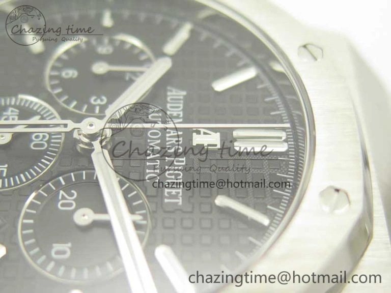 Royal Oak Chrono 26331ST SS OMF 1:1 Best Edition Black White Dial on SS Bracelet A7750