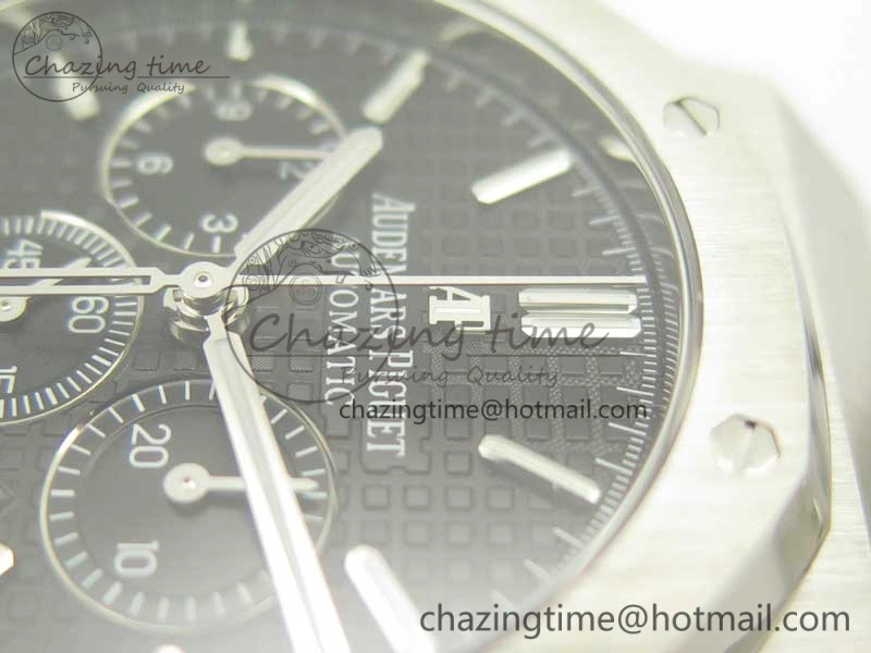 Royal Oak Chrono 26331ST SS OMF 1:1 Best Edition Black White Dial on SS Bracelet A7750