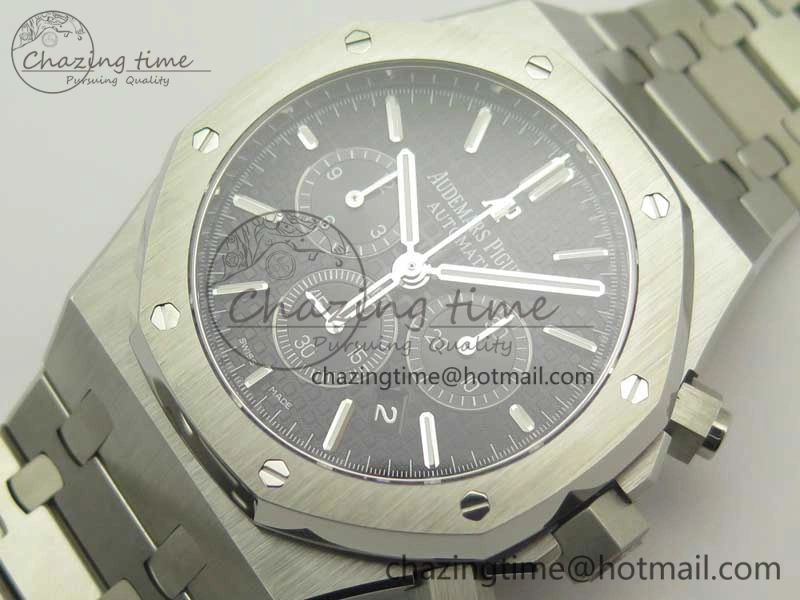 Royal Oak Chrono 26331ST SS OMF 1:1 Best Edition Black White Dial on SS Bracelet A7750