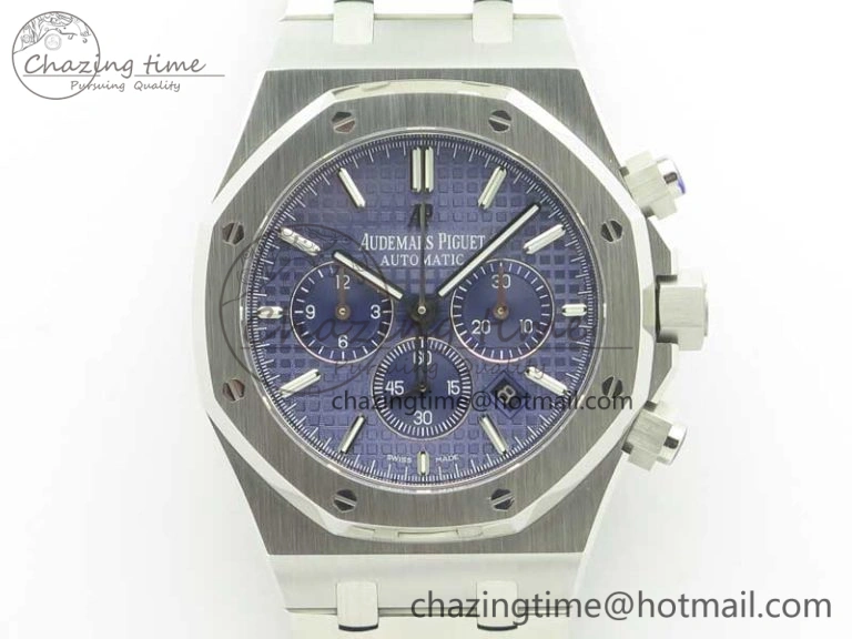 Royal Oak Chrono 26331ST SS OMF 1:1 Best Edition Blue White Dial on SS Bracelet A7750