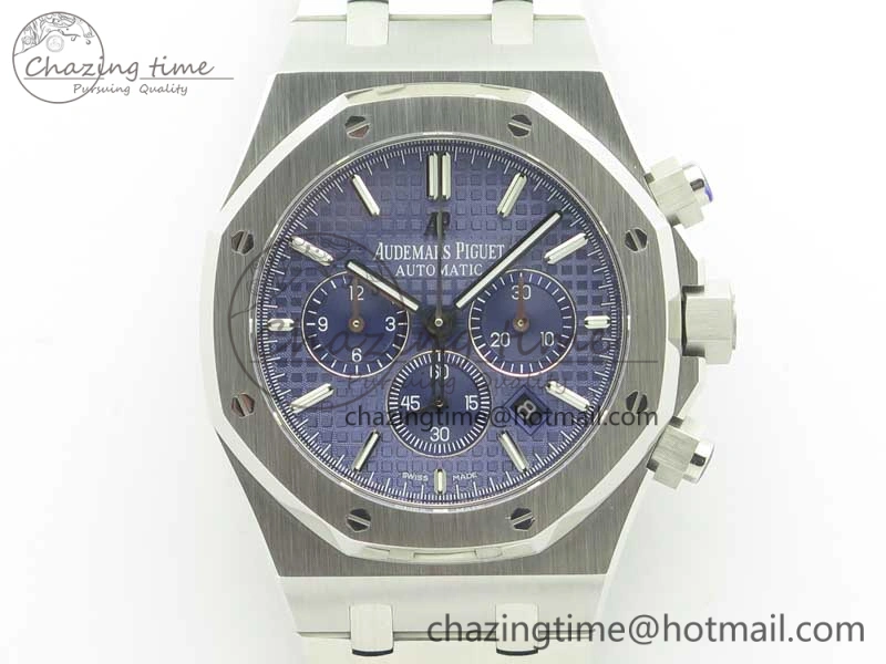 Royal Oak Chrono 26331ST SS OMF 1:1 Best Edition Blue White Dial on SS Bracelet A7750