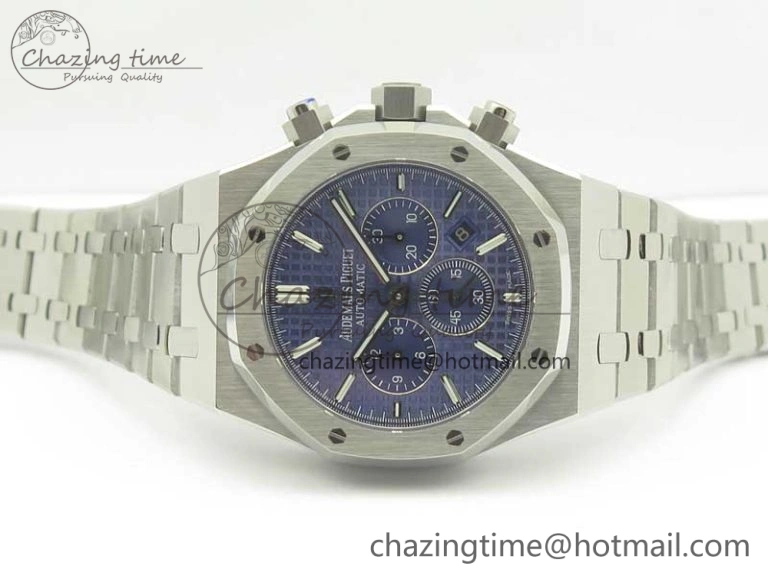 Royal Oak Chrono 26331ST SS OMF 1:1 Best Edition Blue White Dial on SS Bracelet A7750