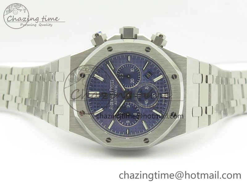Royal Oak Chrono 26331ST SS OMF 1:1 Best Edition Blue White Dial on SS Bracelet A7750
