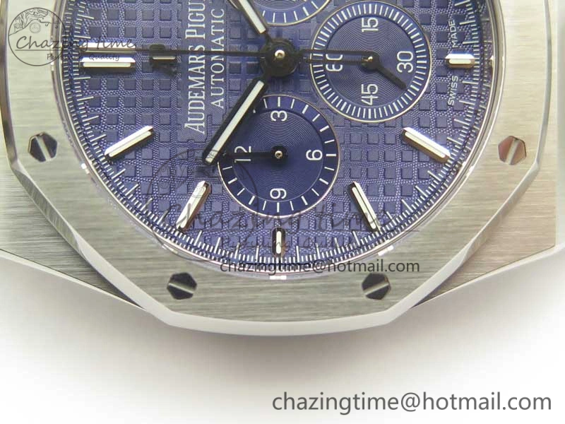 Royal Oak Chrono 26331ST SS OMF 1:1 Best Edition Blue White Dial on SS Bracelet A7750