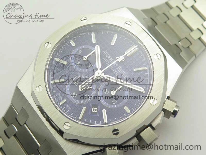 Royal Oak Chrono 26331ST SS OMF 1:1 Best Edition Blue White Dial on SS Bracelet A7750
