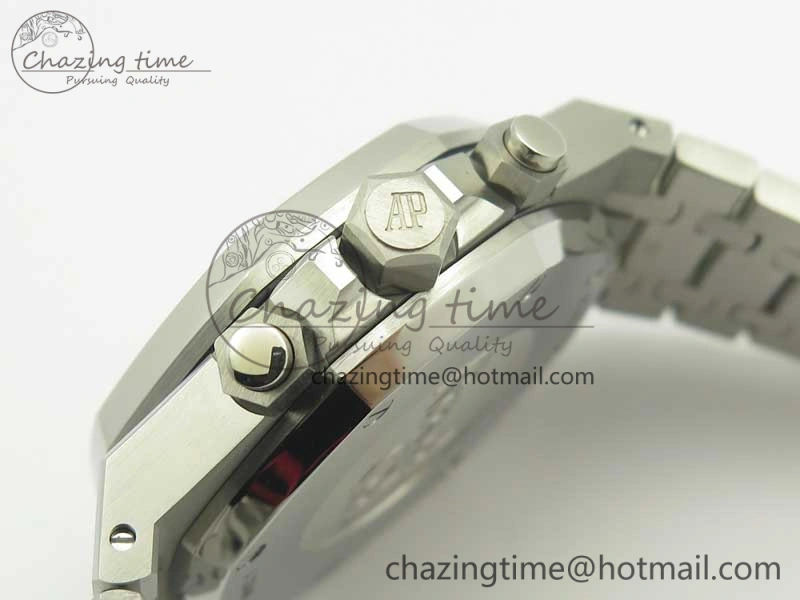 Royal Oak Chrono 26331ST SS OMF 1:1 Best Edition Blue White Dial on SS Bracelet A7750