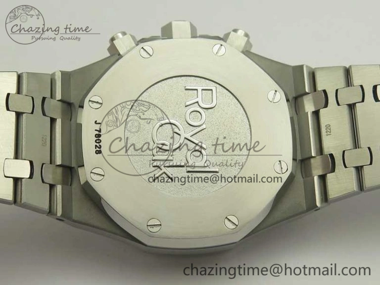 Royal Oak Chrono 26331ST SS OMF 1:1 Best Edition Blue White Dial on SS Bracelet A7750
