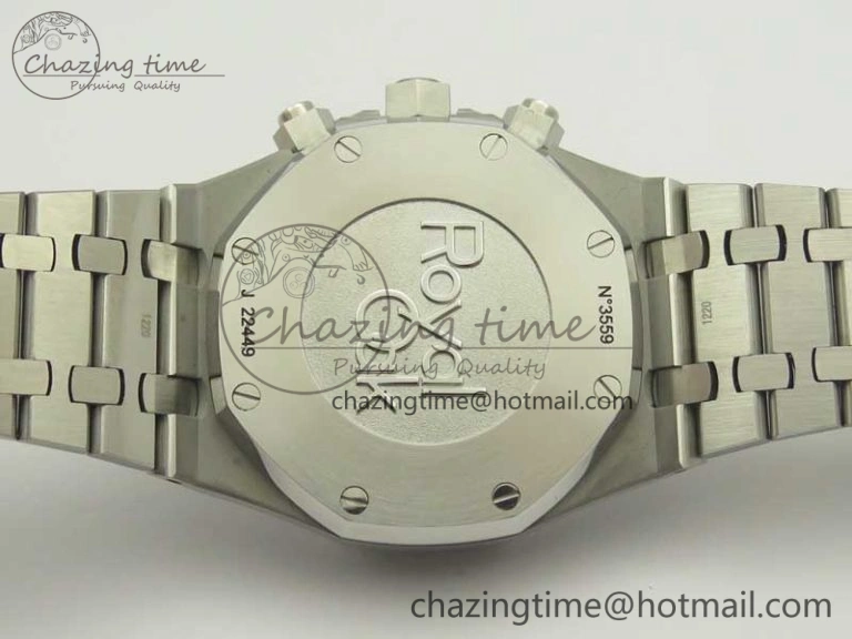 Royal Oak Chrono 26331ST SS OMF 1:1 Best Edition Blue White Dial on SS Bracelet A7750