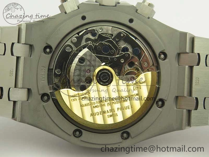 Royal Oak Chrono 26331ST SS OMF 1:1 Best Edition Blue White Dial on SS Bracelet A7750