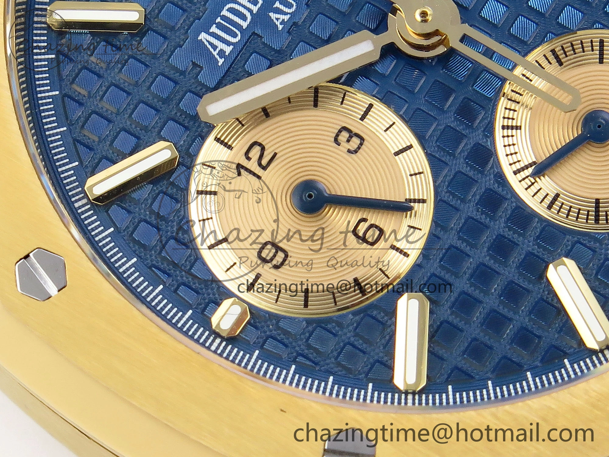 Royal Oak Chrono 26331ST YG IPF 1:1 Best Edition Blue Dial Gold Subdial on YG Bracelet A7750