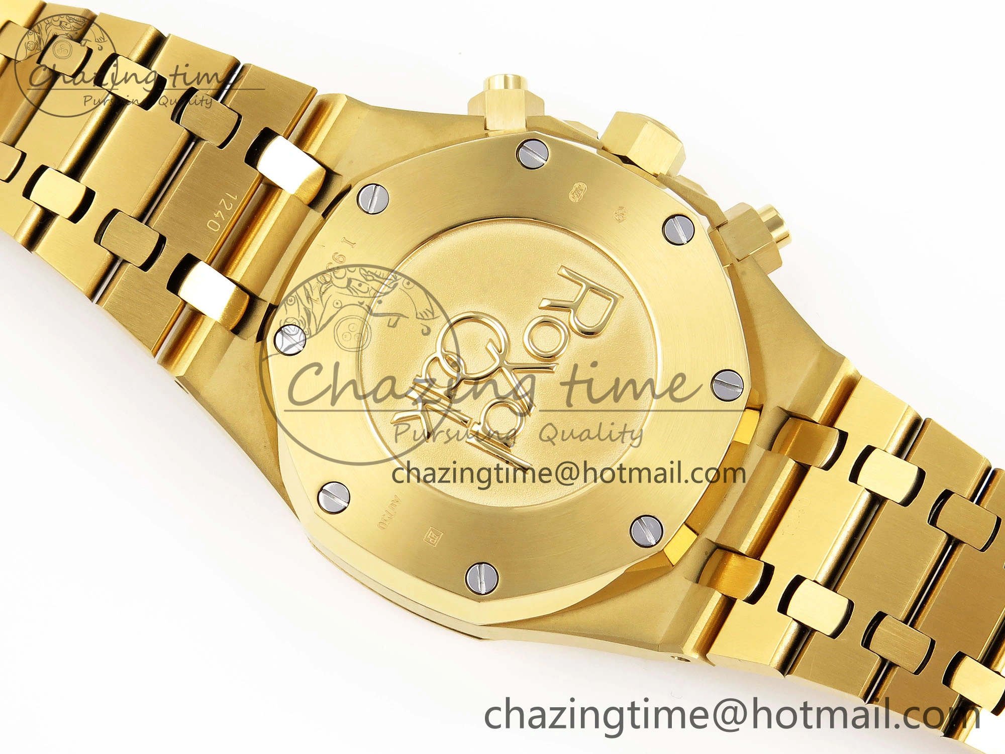 Royal Oak Chrono 26331ST YG IPF 1:1 Best Edition Blue Dial Gold Subdial on YG Bracelet A7750