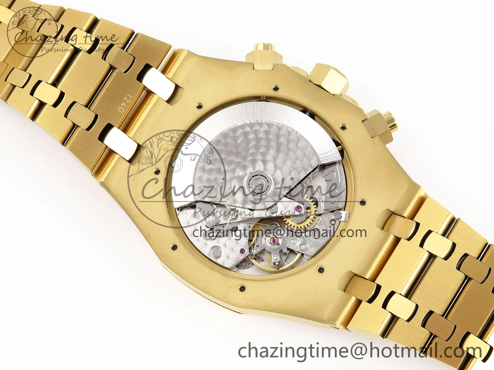 Royal Oak Chrono 26331ST YG IPF 1:1 Best Edition Blue Dial Gold Subdial on YG Bracelet A7750