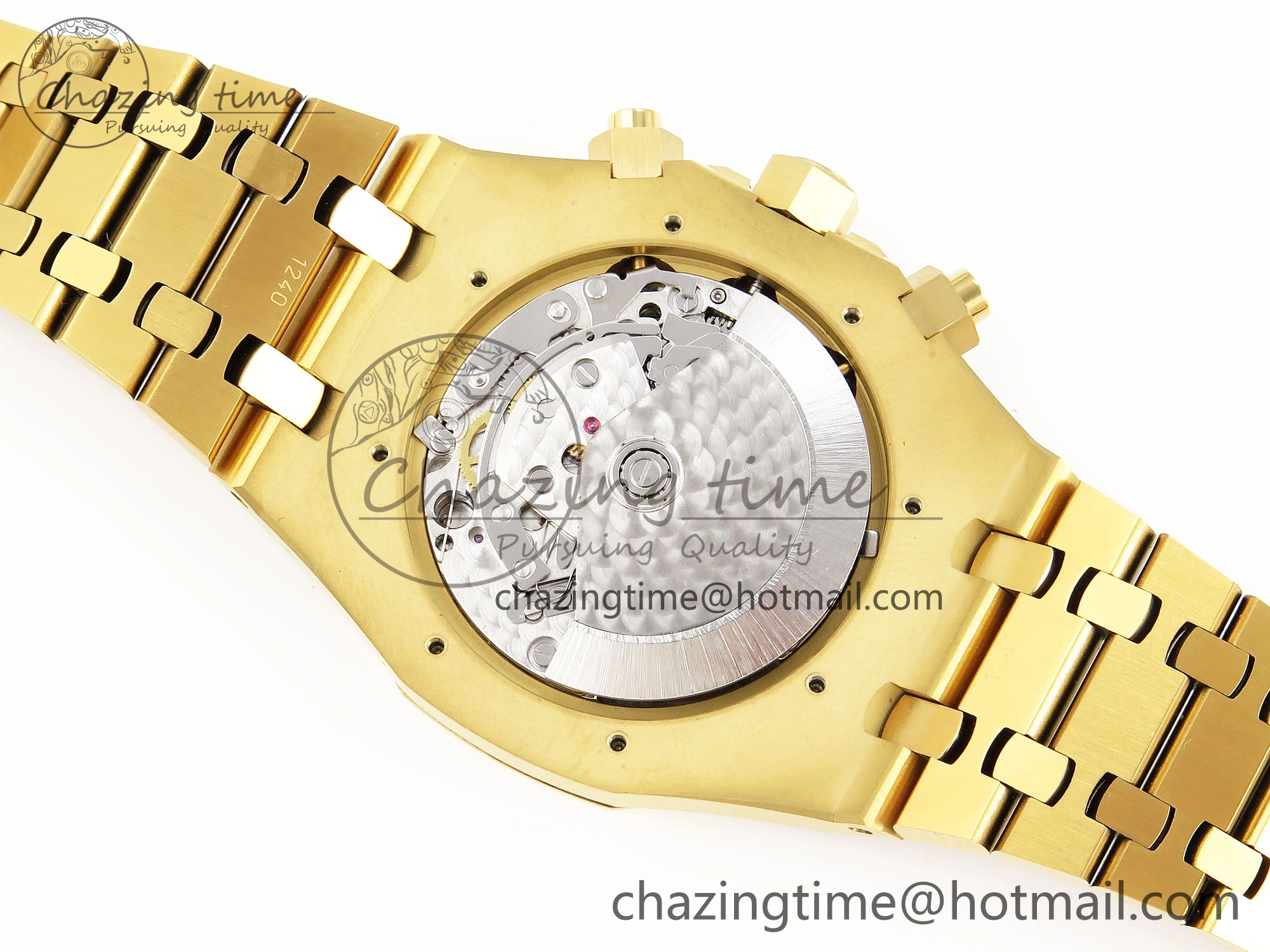 Royal Oak Chrono 26331ST YG IPF 1:1 Best Edition Blue Dial Gold Subdial on YG Bracelet A7750