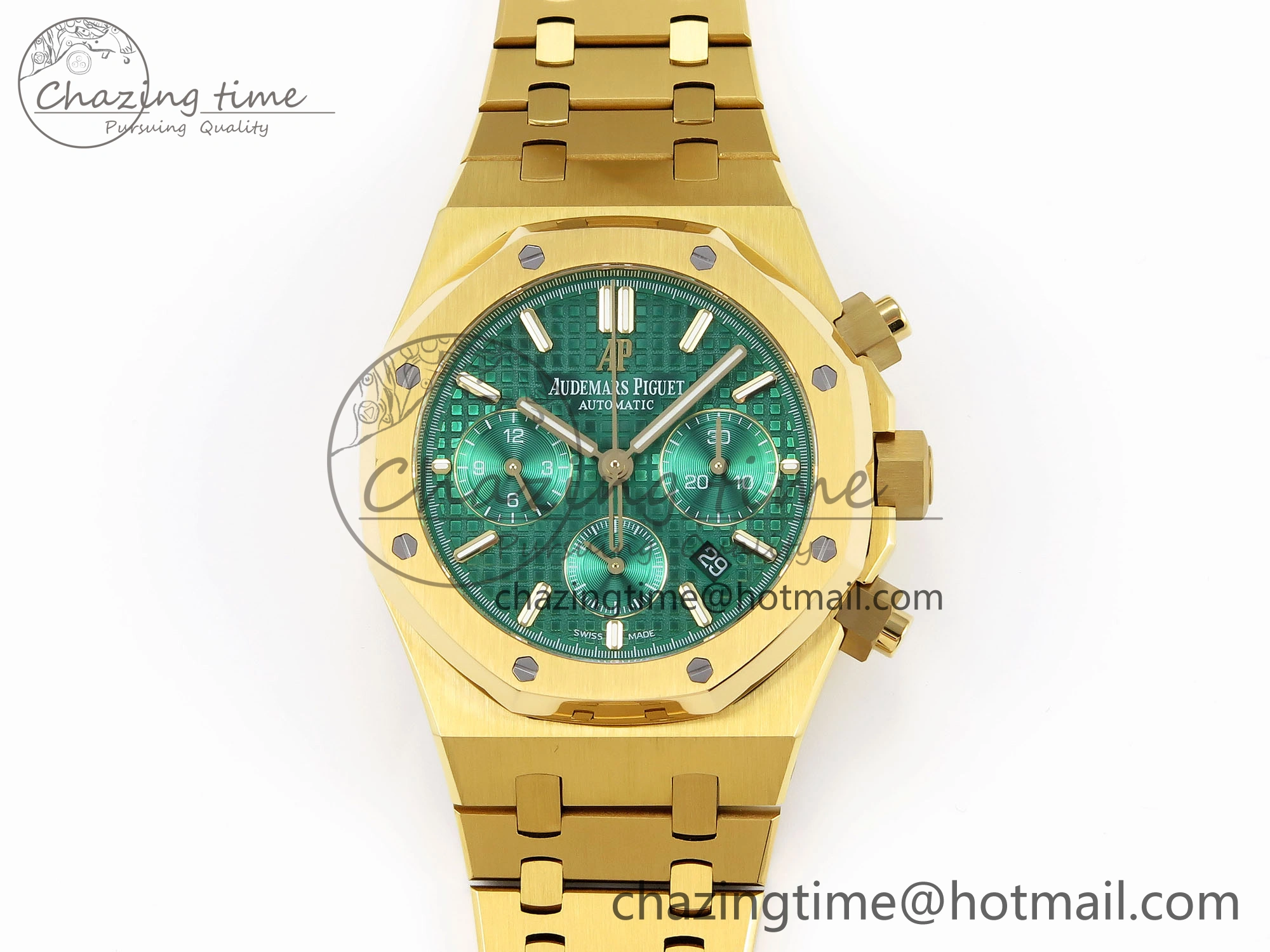 Royal Oak Chrono 26331ST YG IPF 1:1 Best Edition Green Dial on YG Bracelet A7750