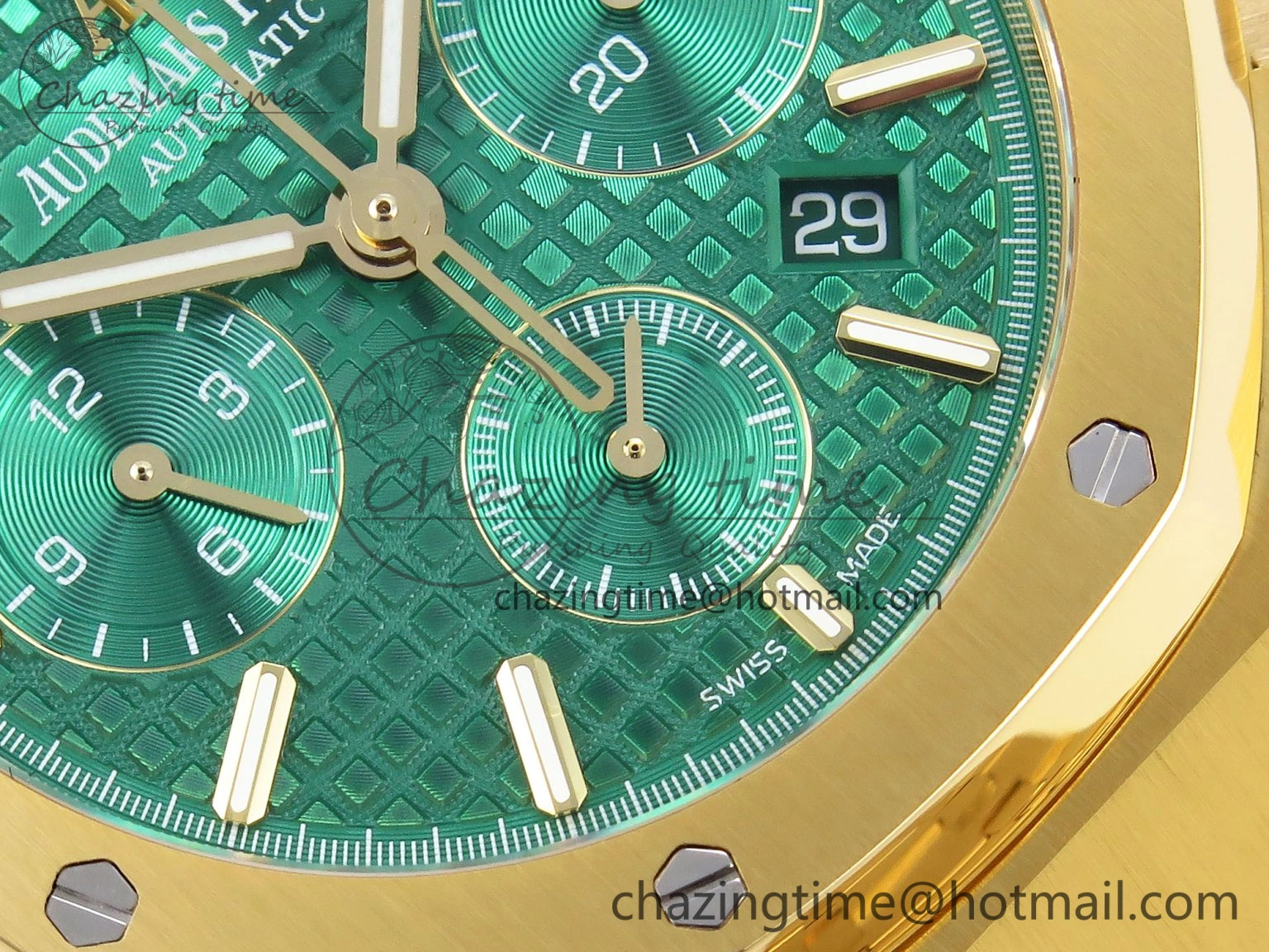 Royal Oak Chrono 26331ST YG IPF 1:1 Best Edition Green Dial on YG Bracelet A7750