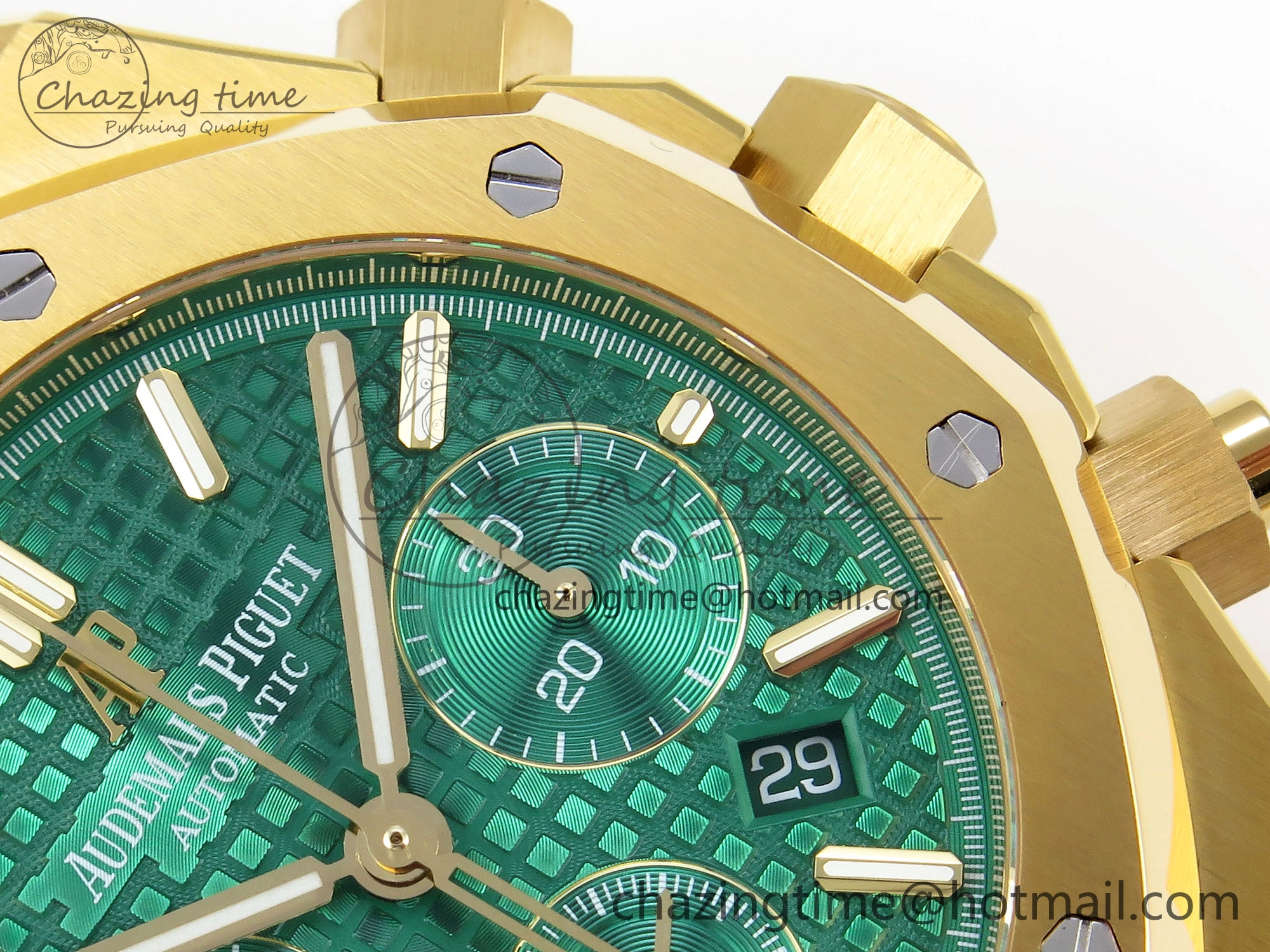 Royal Oak Chrono 26331ST YG IPF 1:1 Best Edition Green Dial on YG Bracelet A7750