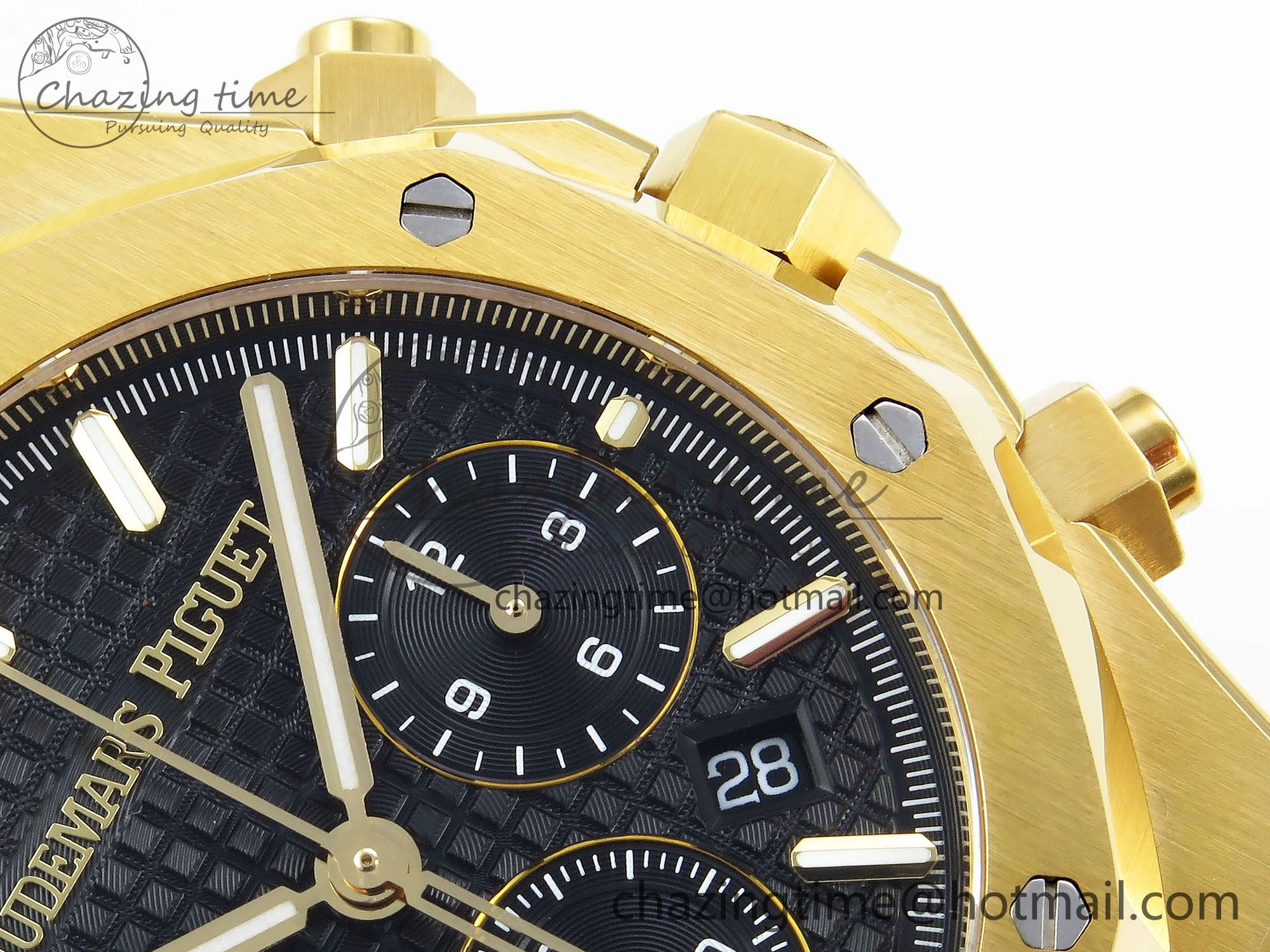 Royal Oak Chronograph 26240 BF 1:1 Best Edition Black YG Dial on YG Bracelet A7750