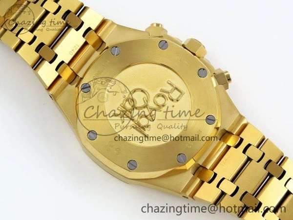 Royal Oak Chronograph 26240 BF 1:1 Best Edition Black YG Dial on YG Bracelet A7750