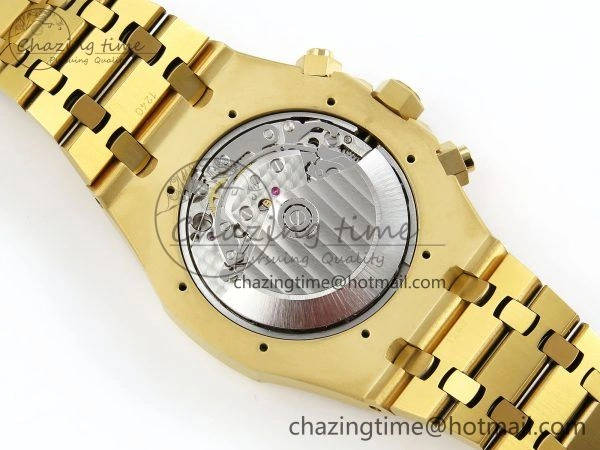 Royal Oak Chronograph 26240 BF 1:1 Best Edition Black YG Dial on YG Bracelet A7750